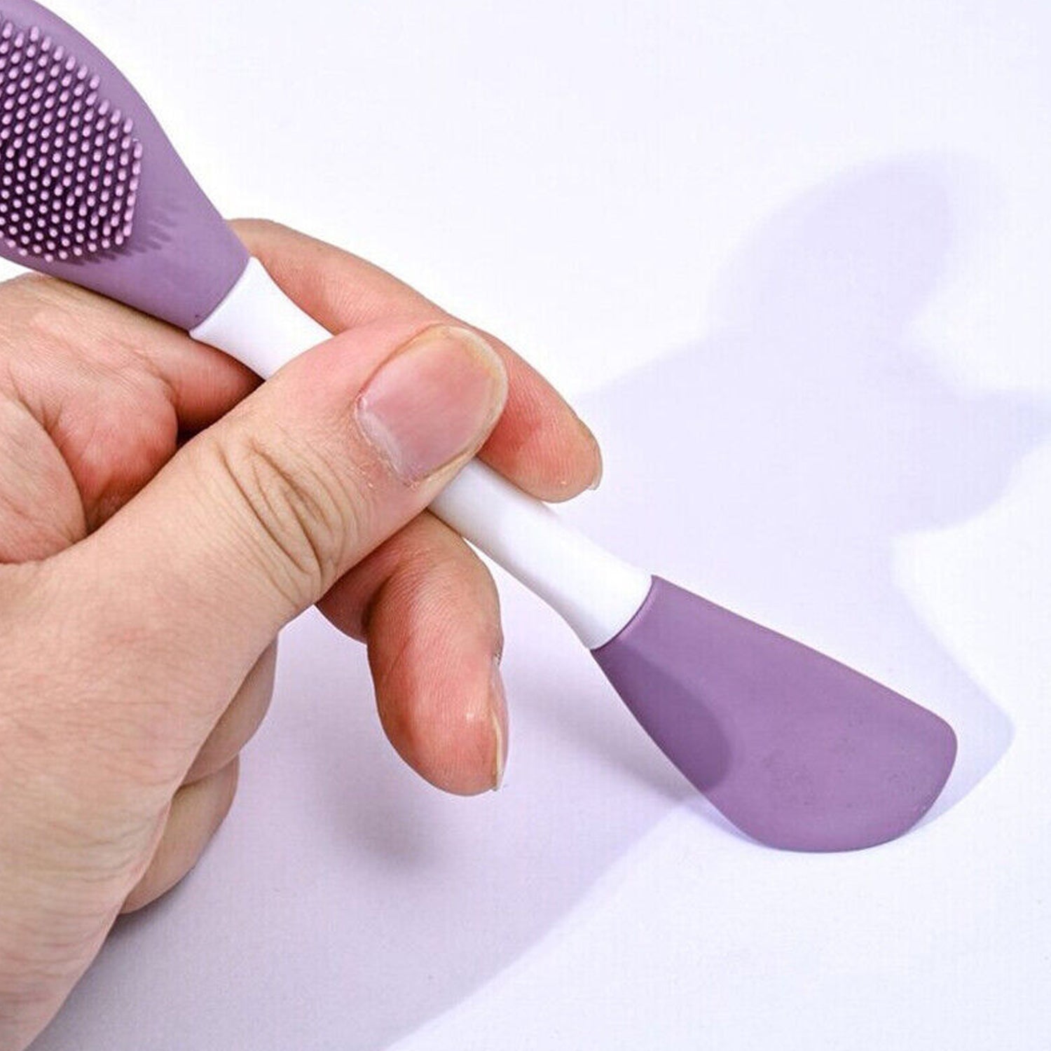 12532 Double-headed Silicone Mask Brush Face Cleansing and Applying Mud Mask Beauty Salon Special Brush Smear Tool Facial Scrub Silicone Wash Scrubber Face Tools (1 Pc) 12532 Double-headed Silicone Mask Brush Face Cleansing and Applying Mud Mask Beauty Salon Special Brush Smear Tool Facial Scrub Silicone Wash Scrubber Face Tools (1 Pc)